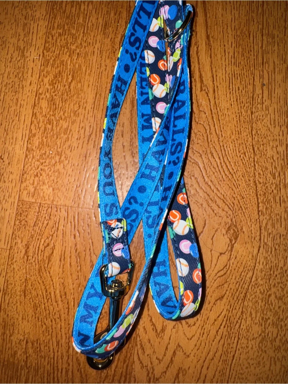 Dog leash small medium with tennis balls pattern